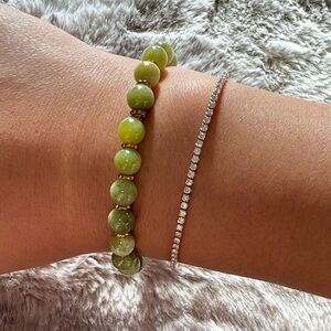 Handmade Green Beaded Bracelet
